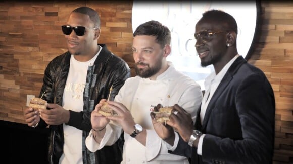 Purepeople.com a rencontré Mamadou Sakho, Mokobé et Xavier Pincemin lors de l'ouverture d'un TacoShake sur les Champs-Elysées à Paris, le 10 juin 2019.
