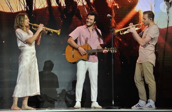 Exclusif - Amir Haddad lors de l'enregistrement de l'émission "La Chanson de l'Année 2019" aux Arènes de Nîmes, le 16 mai 2019. L'émission sera diffusée sur TF1 le samedi 15 juin. © Guillaume Gaffiot/Bestimage