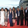 Vincent Perez, Lou de Laâge, Naidra Ayadi, Sandrine Bonnaire, Alice Pol, Danièle Thompson, Laetitia Dosch, Oury Milshtein et Eric Demarsan - Arrivée des people à la cérémonie de clôture du 33ème Festival du Film Romantique de Cabourg, le 15 juin 2019. © Giancarlo Gorassini/Bestimage