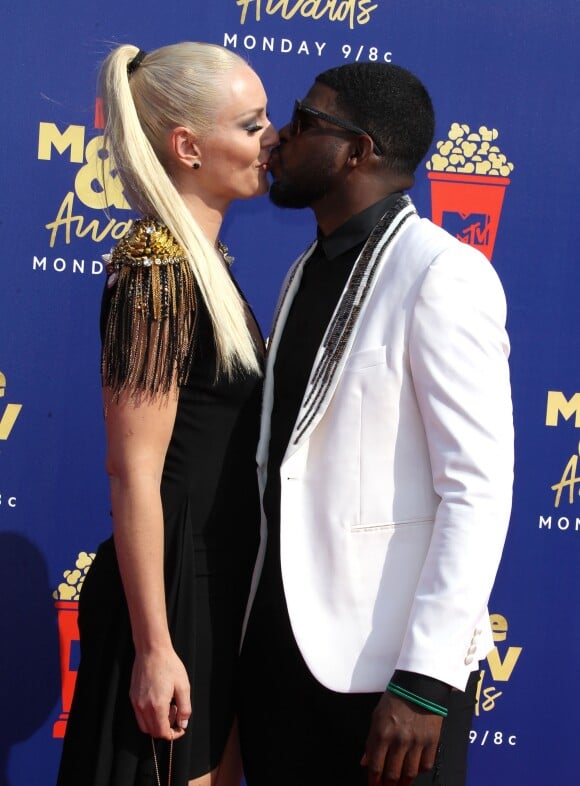 Lindsey Vonn et son compagnon PK Subban assistent aux MTV Movie and TV Awards à Los Angeles le 15 juin 2019.