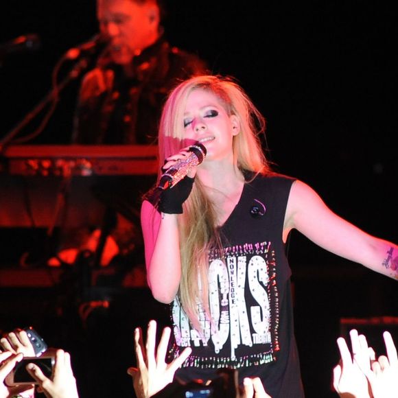 La chanteuse canadienne Avril Lavigne en concert au Citibank Hall de Sao Paulo le 29 avril 2014