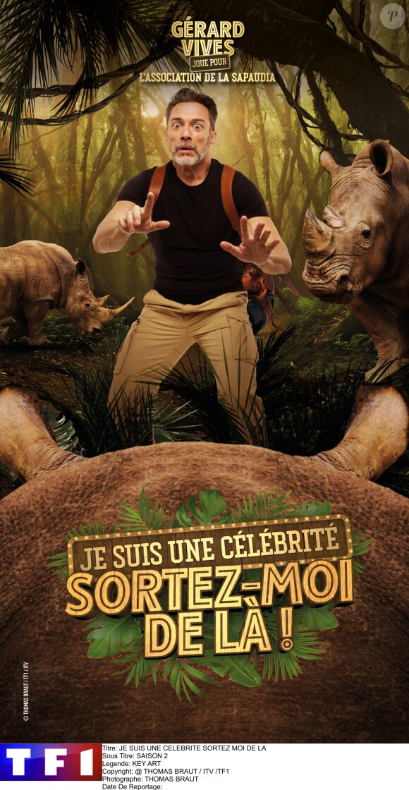 Gérard Vives, photo officielle de "Je suis une célébrité sortez-moi de là", sur TF1