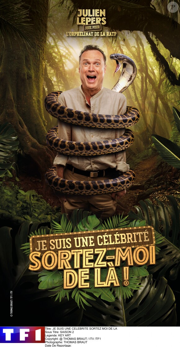 Julien Lepers, photo officielle de "Je suis une célébrité sortez-moi de là", sur TF1