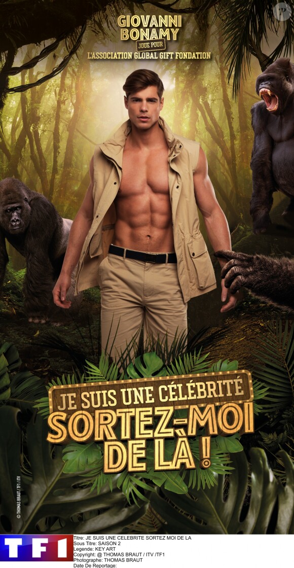 Giovanni Bonamy, photo officielle de "Je suis une célébrité sortez-moi de là", sur TF1