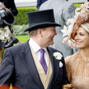 Le roi Willem-Alexander des Pays-Bas et la reine Maxima des Pays-Bas au Royal Ascot le 18 juin 2019.