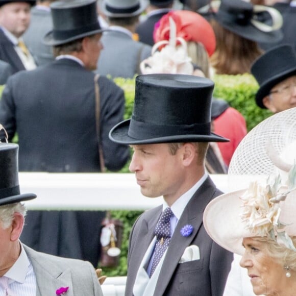 Le roi Willem-Alexander des Pays-Bas, le prince Charles, prince de Galles, le prince William, duc de Cambridge et Camilla Parker Bowles, duchesse de Cornouailles - La famille royale britannique et les souverains néerlandais lors de la première journée des courses d'Ascot 2019, à Ascot, Royaume Uni, le 18 juin 2019.  Royal family attend the Royal Ascot Horse Races 2019, in Ascot, UK, on June 18, 2019.18/06/2019 - Ascot