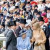 La reine Elizabeth II d'Angleterre, la reine Maxima des Pays-bas, le roi Willem Alexander au Royal Ascot le 18 juin 2019.