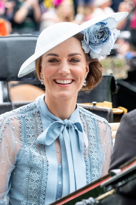 Kate Middleton, duchesse de Cambridge, au Royal Ascot le 18 juin 2019.