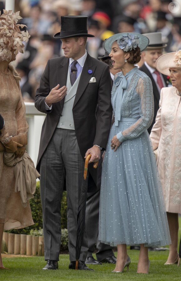 La reine Maxima des Pays-Bas, le prince William, duc de Cambridge, Catherine Kate Middleton, duchesse de Cambridge - La famille royale d'Angleterre et le couple royal des Pays-Bas sont sur l'hippodrome d'Ascot pour assister aux courses le 18 juin 2019.  18th June 2019 Windsor UK Royal family at royal Ascotrace on june 18th 201918/06/2019 - Ascot