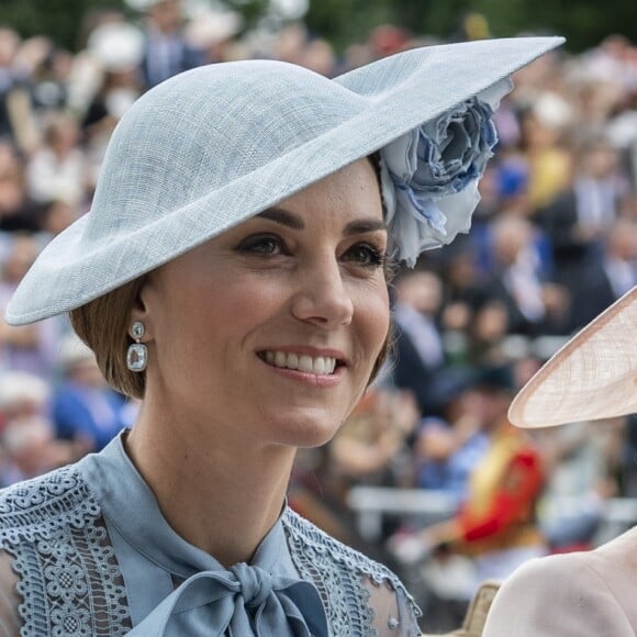 Camilla Parker Bowles, duchesse de Cornouailles et Catherine (Kate) Middleton, duchesse de Cambridge - La famille royale britannique et les souverains néerlandais lors de la première journée des courses d'Ascot 2019, à Ascot, Royaume Uni, le 18 juin 2019.  Royal family attend the Royal Ascot Horse Races 2019, in Ascot, UK, on June 18, 2019.18/06/2019 - Ascot