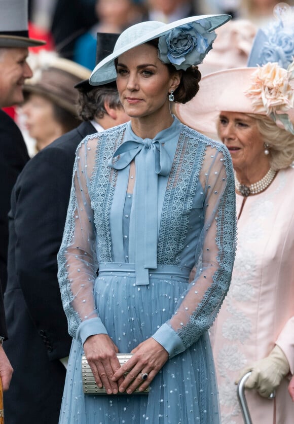Catherine (Kate) Middleton, duchesse de Cambridge - La famille royale britannique et les souverains néerlandais lors de la première journée des courses d'Ascot 2019, à Ascot, Royaume Uni, le 18 juin 2019.  Royal family attend the Royal Ascot Horse Races 2019, in Ascot, UK, on June 18, 2019.18/06/2019 - Ascot
