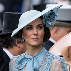 Catherine (Kate) Middleton, duchesse de Cambridge - La famille royale britannique et les souverains néerlandais lors de la première journée des courses d'Ascot 2019, à Ascot, Royaume Uni, le 18 juin 2019.  Royal family attend the Royal Ascot Horse Races 2019, in Ascot, UK, on June 18, 2019.18/06/2019 - Ascot