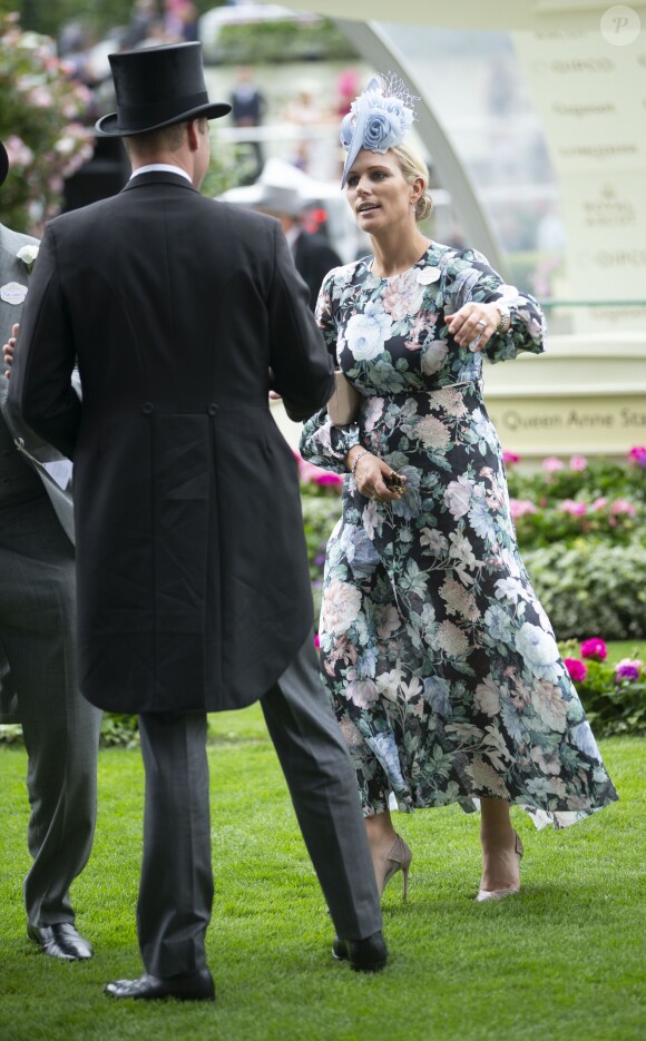 Zara Phillips et le prince William au Royal Ascot le 18 juin 2019.