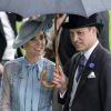 Kate Middleton, duchesse de Cambridge (en robe Elie Saab), et le prince William au Royal Ascot le 18 juin 2019.