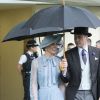 Kate Middleton, duchesse de Cambridge (en robe Elie Saab), et le prince William au Royal Ascot le 18 juin 2019.
