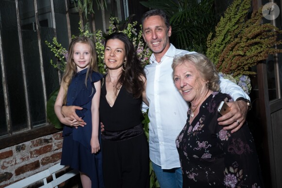 Daniel Ducret avec sa femme Kelly-Marie Lancien, leur fille Linoué Ducruet et sa mère Maguy Ducruet lors du défilé de la première collection de la marque de vêtements de sa fille Pauline Ducruet, Alter Designs, printemps-été 2020, à La Cartonnerie à Paris le 18 juin 2019. © Cyril Moreau/Bestimage
