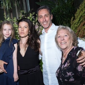 Daniel Ducret avec sa femme Kelly-Marie Lancien, leur fille Linoué Ducruet et sa mère Maguy Ducruet lors du défilé de la première collection de la marque de vêtements de sa fille Pauline Ducruet, Alter Designs, printemps-été 2020, à La Cartonnerie à Paris le 18 juin 2019. © Cyril Moreau/Bestimage