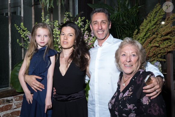 Daniel Ducret avec sa femme Kelly-Marie Lancien, leur fille Linoué Ducruet et sa mère Maguy Ducruet lors du défilé de la première collection de la marque de vêtements de sa fille Pauline Ducruet, Alter Designs, printemps-été 2020, à La Cartonnerie à Paris le 18 juin 2019. © Cyril Moreau/Bestimage