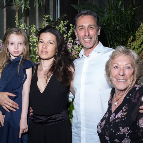 Daniel Ducret avec sa femme Kelly-Marie Lancien, leur fille Linoué Ducruet et sa mère Maguy Ducruet lors du défilé de la première collection de la marque de vêtements de sa fille Pauline Ducruet, Alter Designs, printemps-été 2020, à La Cartonnerie à Paris le 18 juin 2019. © Cyril Moreau/Bestimage