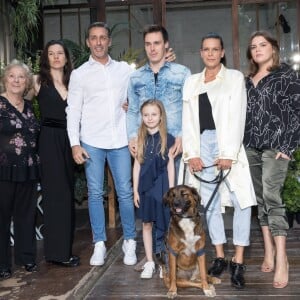 Maguy Ducruet, Daniel Ducruet et sa femme Kelly-Marie Lancien, leur fille Linoué Ducruet, Louis Ducruet, la princesse Stéphanie de Monaco et Camille Gottlieb étaient réunis lors du défilé de la première collection de la marque de vêtements de Pauline Ducruet, Alter Designs, printemps-été 2020, à La Cartonnerie à Paris le 18 juin 2019. © Cyril Moreau/Bestimage