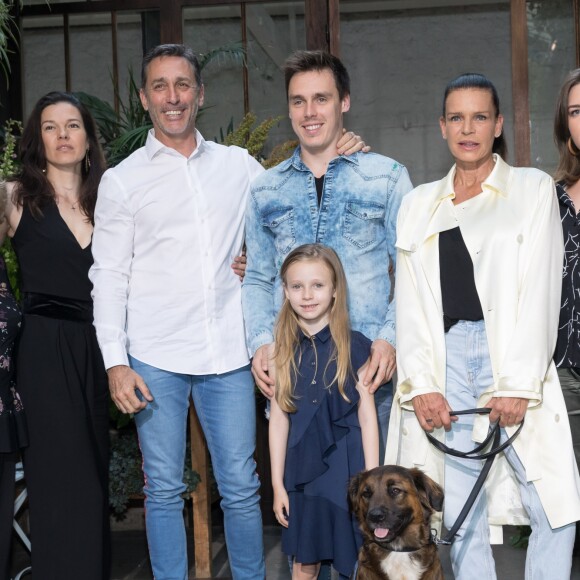 Maguy Ducruet, Daniel Ducruet et sa femme Kelly-Marie Lancien, leur fille Linoué Ducruet, Louis Ducruet, la princesse Stéphanie de Monaco et Camille Gottlieb étaient réunis lors du défilé de la première collection de la marque de vêtements de Pauline Ducruet, Alter Designs, printemps-été 2020, à La Cartonnerie à Paris le 18 juin 2019. © Cyril Moreau/Bestimage