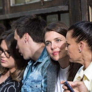 Camille Gottlieb, Louis Ducruet, Charlotte Casiraghi-Rassam et la princesse Stéphanie de Monaco au premier rang lors du défilé de la première collection de la marque de vêtements de Pauline Ducruet, Alter Designs, printemps-été 2020, à La Cartonnerie à Paris le 18 juin 2019. © Cyril Moreau/Bestimage