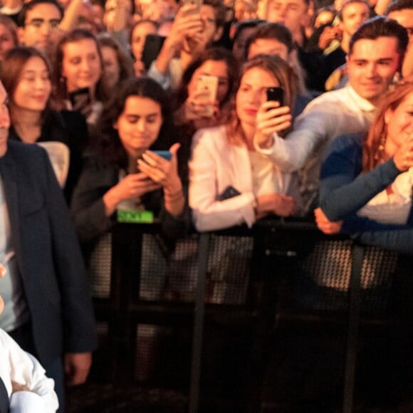 Emmanuel Macron, président de la République et sa femme Brigitte Macron lancent la Fête de la Musique au Palais de l'Elysée. Paris, le 21 juin 2019. © Xavier Popy / Pool / Bestimage