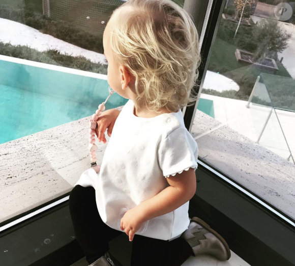 La fille d'Antoine Griezmann en photo sur Instagram le 8 mars 2018.
