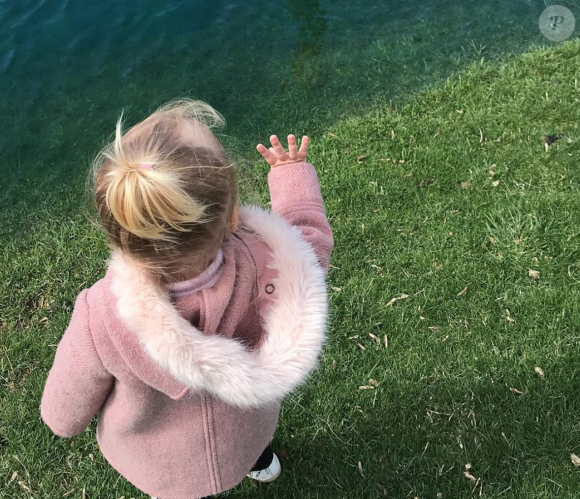 La fille d'Antoine Griezmann en photo sur Instagram le 8 avril 2018.