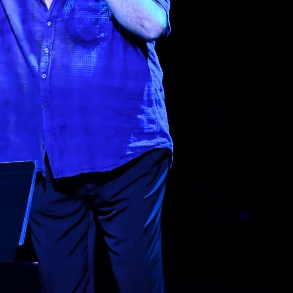 Gérard Depardieu chante "Barbara" à l'Opéra Garnier Monte-Carlo (Salle Garnier) dans le cadre du Monte-Carlo Sporting Summer Festival. Il est accompagné sur scène par celui qui fût le compagnon de route de la chanteuse pendant quinze ans, le pianiste, Gérard Daguerre. Monaco, le 27 juillet 2017. © Michel Alesi/Bestimage