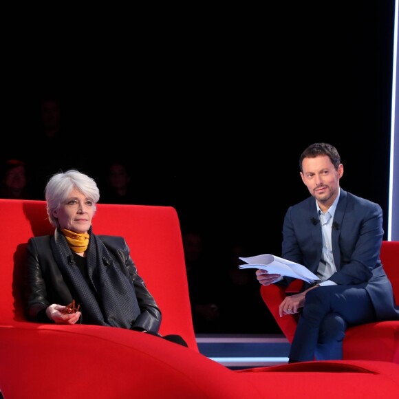 Exclusif - Enregistrement de l'émission "Le Divan" présentée par Marc-Olivier Fogiel avec Françoise Hardy en invitée, le 29 janvier 2016. Diffusion le 16 février 2016 sur France 3. © Dominique Jacovides / Bestimage