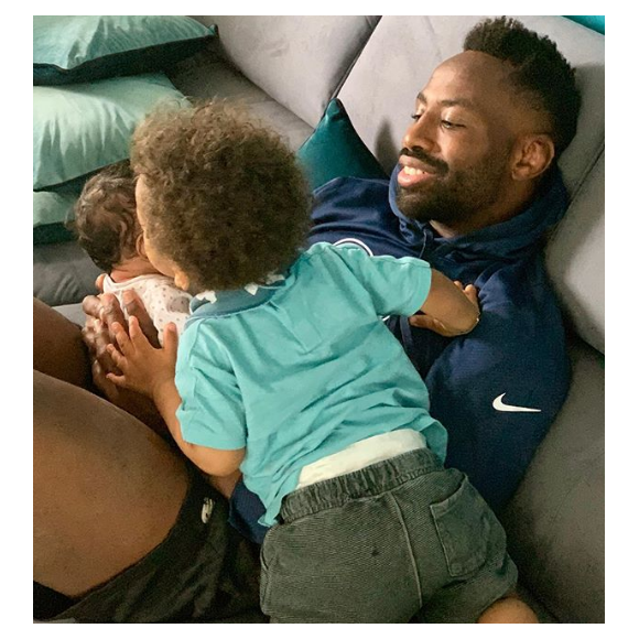Fulgence Ouedraogo avec son fils et sa fille, Instagram, le 7 juin 2019