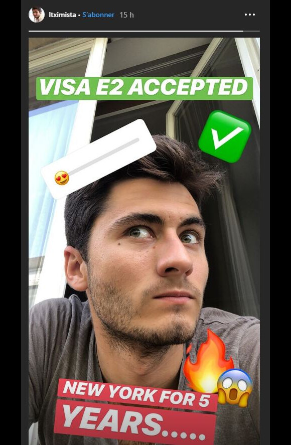 Le fils de Lizarazu a décroché un visa E2 et s'installe à New York.