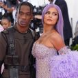 Travis Scott et sa compagne Kylie Jenner - Arrivées des people à la 71ème édition du MET Gala (Met Ball, Costume Institute Benefit) sur le thème "Camp: Notes on Fashion" au Metropolitan Museum of Art à New York, le 6 mai 2019.