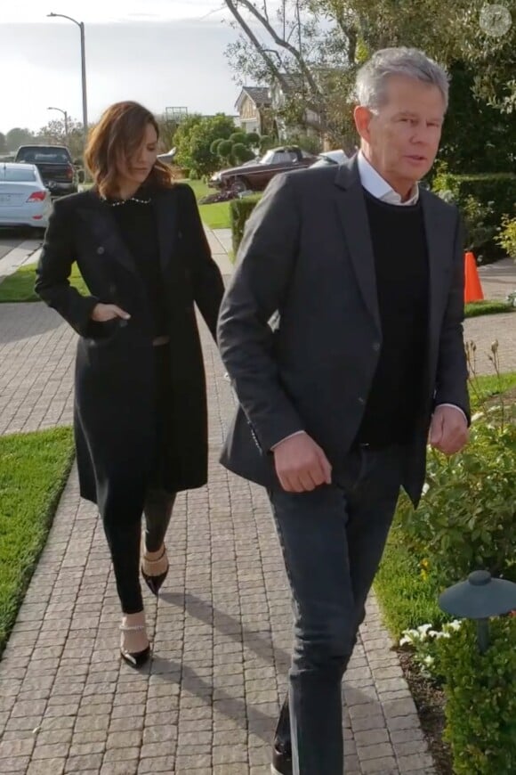 Exclusif - Katharine McPhee et son fiancé David Foster arrivent à une fête privée à Corona Del Mar, Newport Beach, le 18 mai 2019