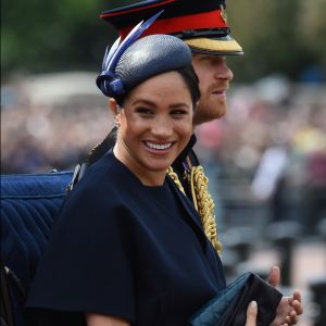 Le prince Harry, duc de Sussex, et Meghan Markle, duchesse de Sussex - La parade Trooping the Colour 2019, célébrant le 93ème anniversaire de la reine Elisabeth II, au palais de Buckingham, Londres, le 8 juin 2019.