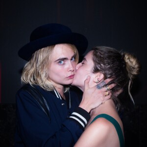 Exclusif - Cara Delevingne et sa compagne Ashley Benson fêtent leurs fiançailles lors d'une soirée au VIP Room de Saint-Tropez, Côte d'Azur, France, le 8 juillet 2019.