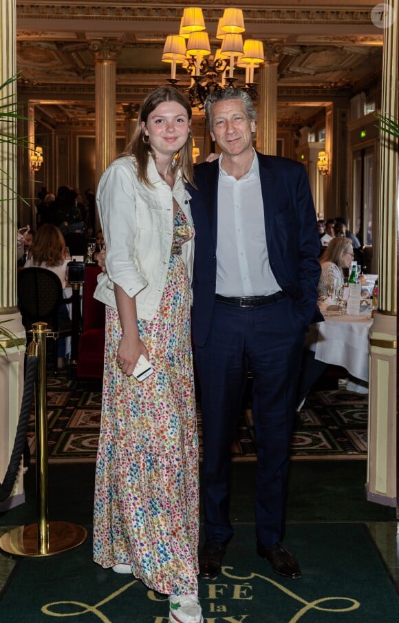 Exclusif - Ella Danet et son parrain Laurent de Blégiers - 14ème édition du déjeuner "Pères et Filles" au Café de la Paix à Paris. Le 20 juin 2019. © Julio Piatti / Bestimage