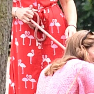 Kate Middleton et son fils le prince Louis au King Power Royal Charity Polo Day à Wokingham, dans le Berkshire, le 10 juillet 2019. Les princes Harry et William étaient le terrain, tandis que Meghan Markle pouponnait avec Archie.