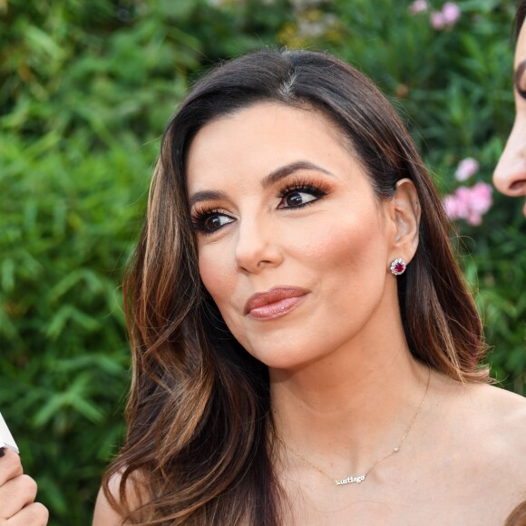 Eva Longoria lors du défilé organisé par la fondation "Global Gift" dans le cadre de la Fashion Week de Marbella, le 11 juillet 2019.