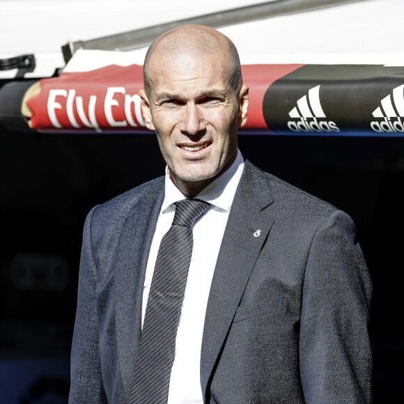 Zinedine Zidane lors de la rencontre entre le Real de Madrid et Celta de Vigo (2-0) à Madrid le 16 mars 2019