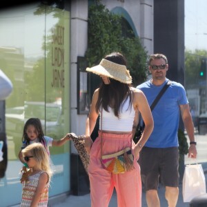 Exclusif - Megan Fox et son mari Brian Austin Green sont allés déjeuner avec leurs enfants Bodhi et Noah à Los Angeles, le 14 juillet 2019