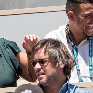 Marion Bartoli et Yahya Boumediene dans les tribunes lors des internationaux de tennis de Roland Garros à Paris, France, le 2 juin 2019. © Jacovides-Moreau/Bestimage