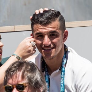 Marion Bartoli et Yahya Boumediene dans les tribunes lors des internationaux de tennis de Roland Garros à Paris, France, le 2 juin 2019. © Jacovides-Moreau/Bestimage