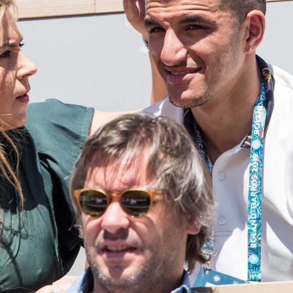 Marion Bartoli et Yahya Boumediene dans les tribunes lors des internationaux de tennis de Roland Garros à Paris, France, le 2 juin 2019. © Jacovides-Moreau/Bestimage