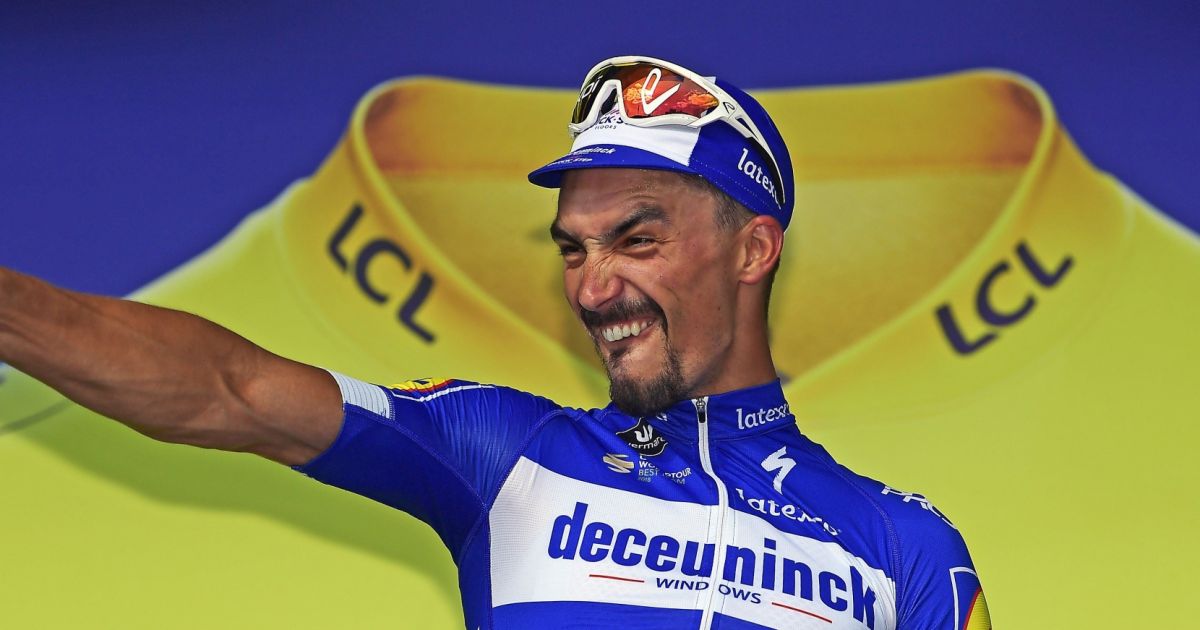 Julian Alaphilippe Team Deceuninck Yellow Jersey Stage 2 Tour de France 2021 Images | Cycling Posters
