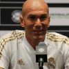 Zinédine Zidane en conférence de presse à Houston le 19 juillet 2019.