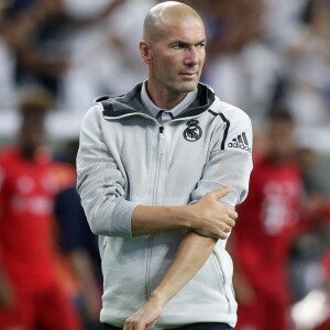 Zinédine Zidane lors du match Real Madrid-Bayer de Munich à Houston le 20 juillet 2019.