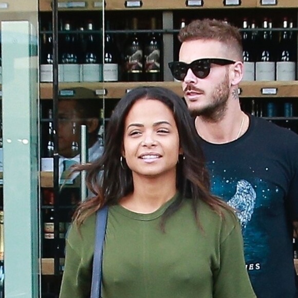 Christina Milian et Matt Pokora (M. Pokora) font du shopping chez "Wally's" à Beverly Hills. Los Angeles, le 15 novembre 2018.