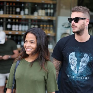 Christina Milian et Matt Pokora (M. Pokora) font du shopping chez "Wally's" à Beverly Hills. Los Angeles, le 15 novembre 2018.